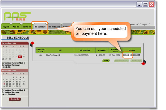 You can edit your scheduled bill payment here.
