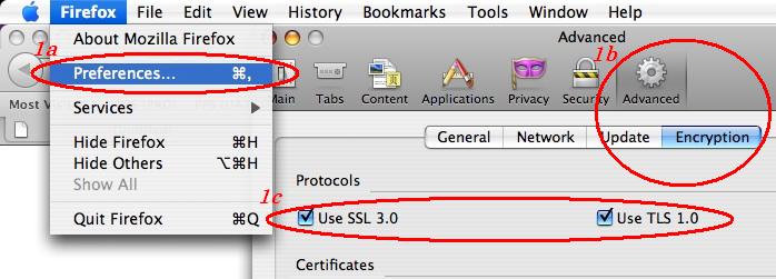 Browser Setting for Firefox �V Macintosh