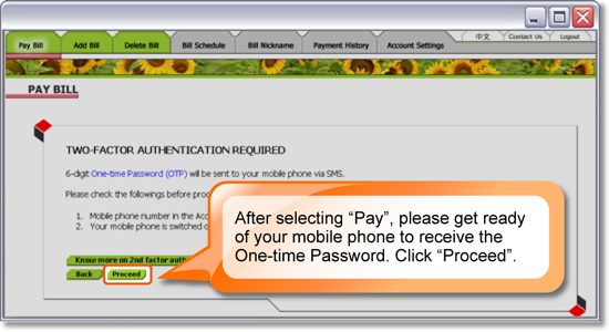 First Time Bill Payment