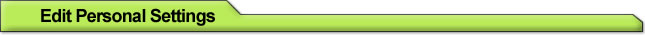 Edit Personal Settings